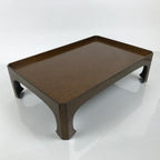 Japanese Lacquered Wooden Legged Ozen Low Table Meal Serving Tray Nashiji L627-KT - Tray-chidorivintage.com