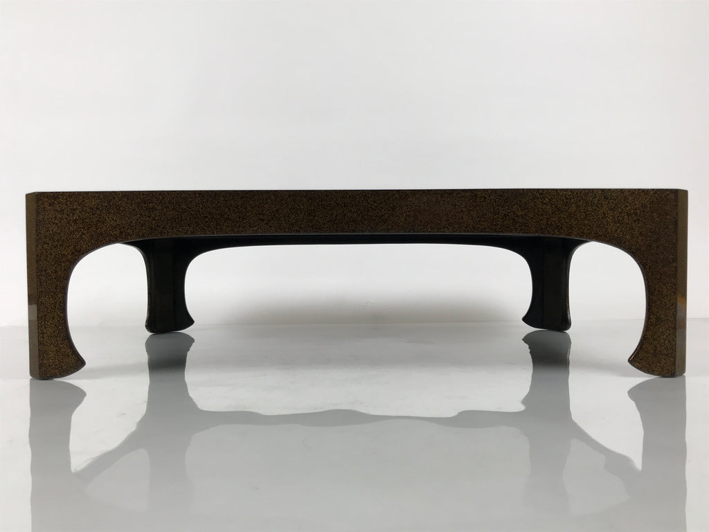 Japanese Lacquered Wooden Legged Ozen Low Table Meal Serving Tray Nashiji L627-KT - Tray-chidorivintage.com