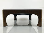 Japanese Lacquered Wooden Legged Ozen Low Table Meal Serving Tray Nashiji L627-KT - Tray-chidorivintage.com