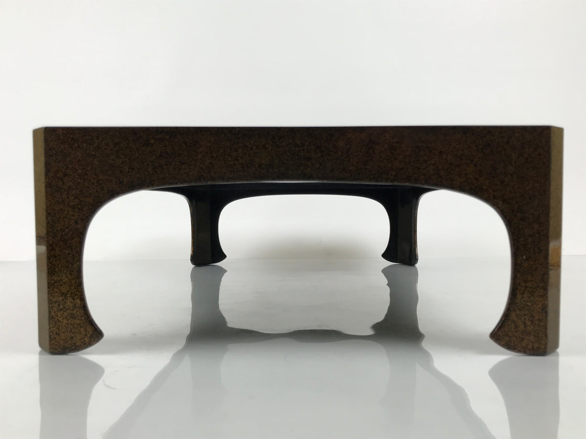 Japanese Lacquered Wooden Legged Ozen Low Table Meal Serving Tray Nashiji L627-KT - Tray-chidorivintage.com