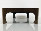 Japanese Lacquered Wooden Legged Ozen Low Table Meal Serving Tray Nashiji L627-KT - Tray-chidorivintage.com