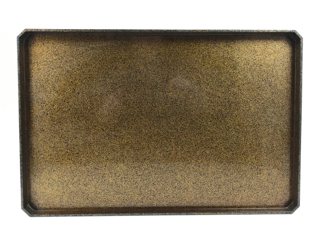 Japanese Lacquered Wooden Legged Ozen Low Table Meal Serving Tray Nashiji L627-KT - Tray-chidorivintage.com