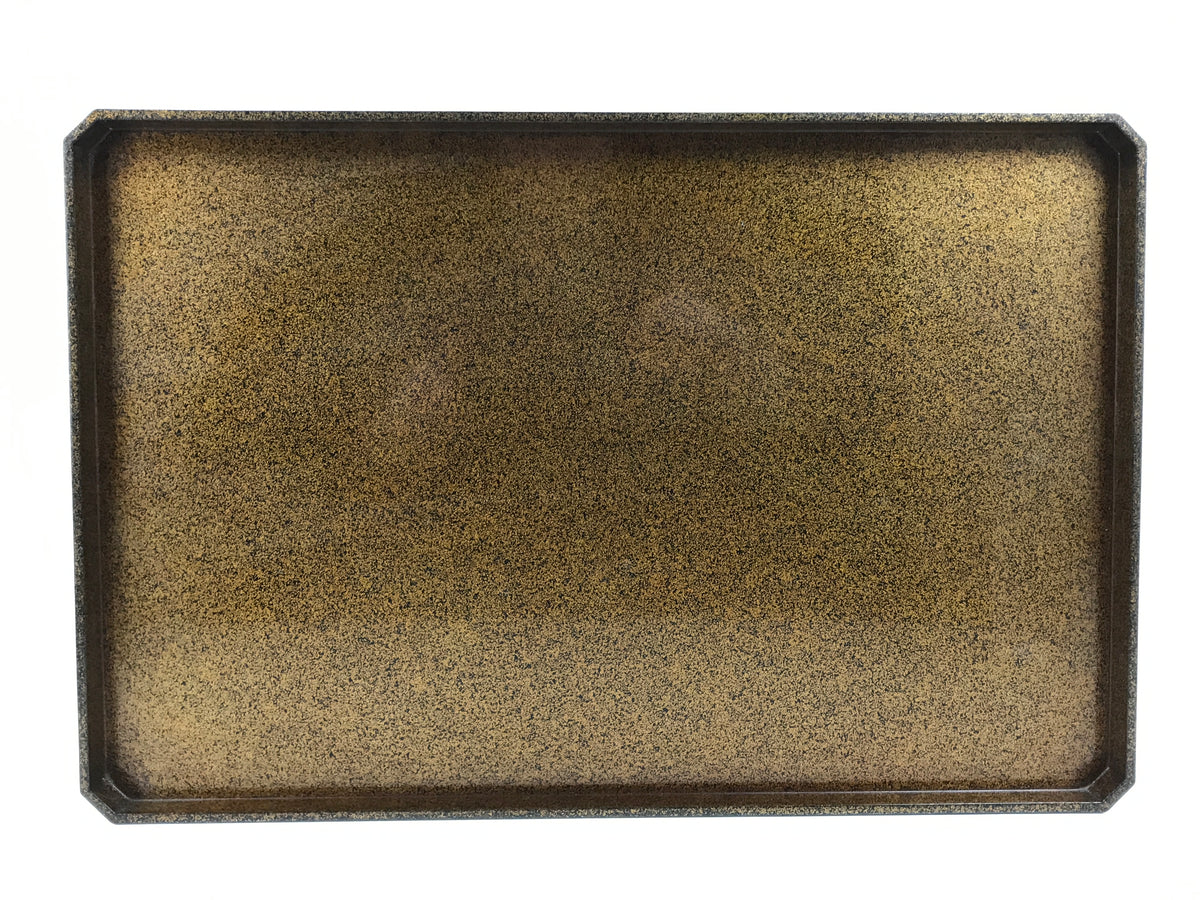 Japanese Lacquered Wooden Legged Ozen Low Table Meal Serving Tray Nashiji L627-KT - Tray-chidorivintage.com