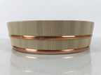 Japanese Handmade Natural Wood Sushi Bucket Paddle Oke Hangiri Copper Band BK61-OT - Wood-chidorivintage.com