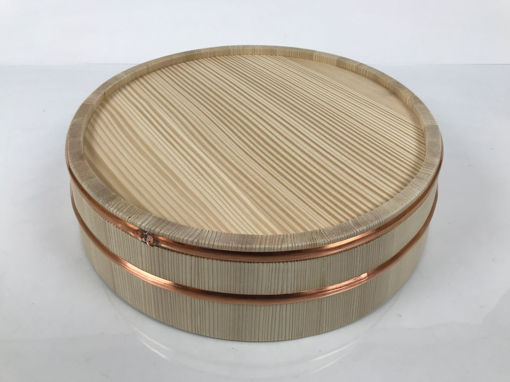 Japanese Handmade Natural Wood Sushi Bucket Paddle Oke Hangiri Copper Band BK61-OT - Wood-chidorivintage.com