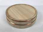 Japanese Handmade Natural Wood Sushi Bucket Paddle Oke Hangiri Copper Band BK61-OT - Wood-chidorivintage.com