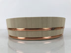 Japanese Handmade Natural Wood Sushi Bucket Paddle Oke Hangiri Copper Band BK62-OT - Wood-chidorivintage.com