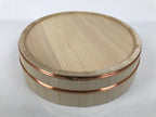 Japanese Handmade Natural Wood Sushi Bucket Paddle Oke Hangiri Copper Band BK62-OT - Wood-chidorivintage.com