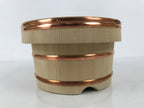 Japanese Handmade Wooden Bucket Oke Ohitsu Vtg Sushioke Deep Lidded Rice BK63-OT - Wood-chidorivintage.com