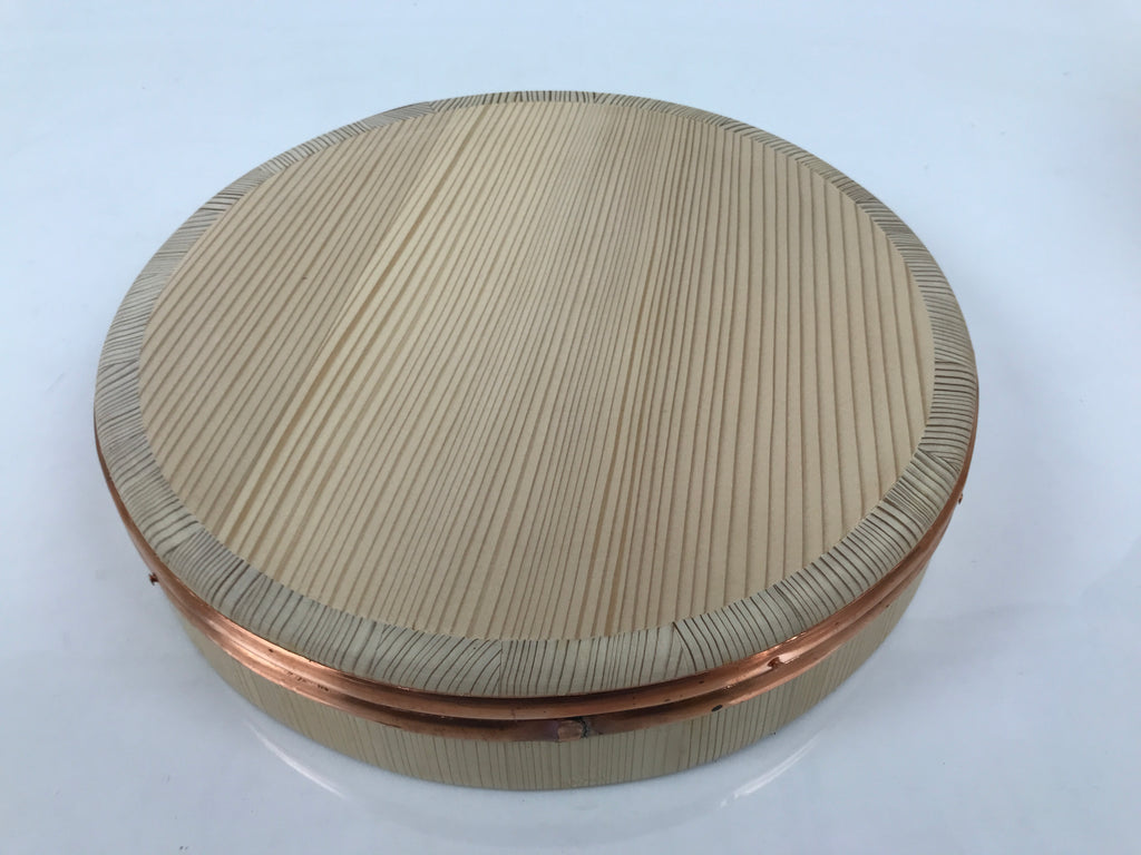Japanese Handmade Wooden Bucket Oke Ohitsu Vtg Sushioke Deep Lidded Rice BK63-OT - Wood-chidorivintage.com