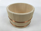 Japanese Handmade Wooden Bucket Oke Ohitsu Vtg Sushioke Deep Lidded Rice BK63-OT - Wood-chidorivintage.com