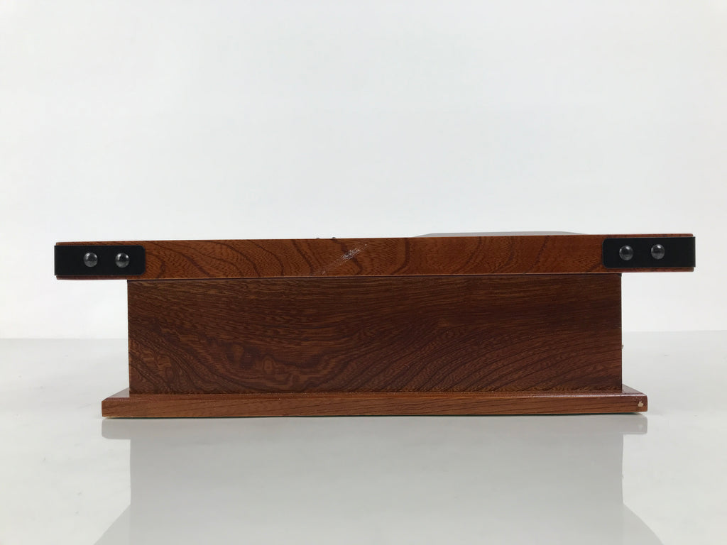 Japanese Iron Ashtray Tobacco Smoking Tray Zelkova Wood Container Brown PX816-OT - Misc-chidorivintage.com