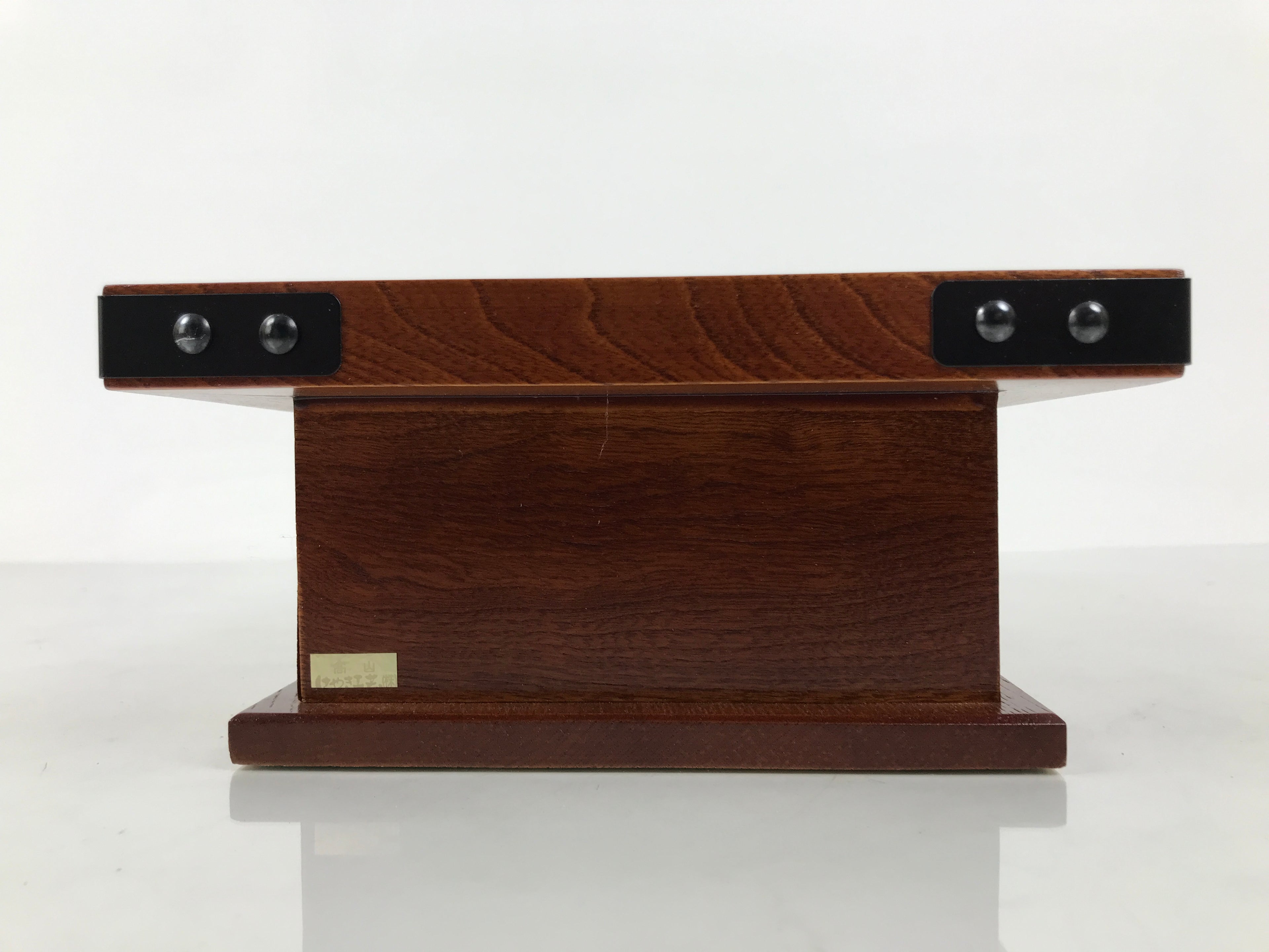 Japanese Iron Ashtray Tobacco Smoking Tray Zelkova Wood Container Brown PX816-OT - Misc-chidorivintage.com