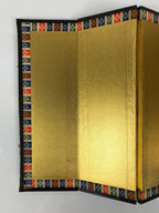 Japanese Gold Hina Doll Folding Screen Byobu Panel Display Vtg Furniture ID709-FB - Hina Doll Furniture-chidorivintage.com