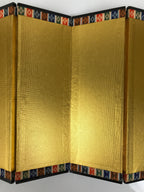 Japanese Gold Hina Doll Folding Screen Byobu Panel Display Vtg Furniture ID709-FB - Hina Doll Furniture-chidorivintage.com