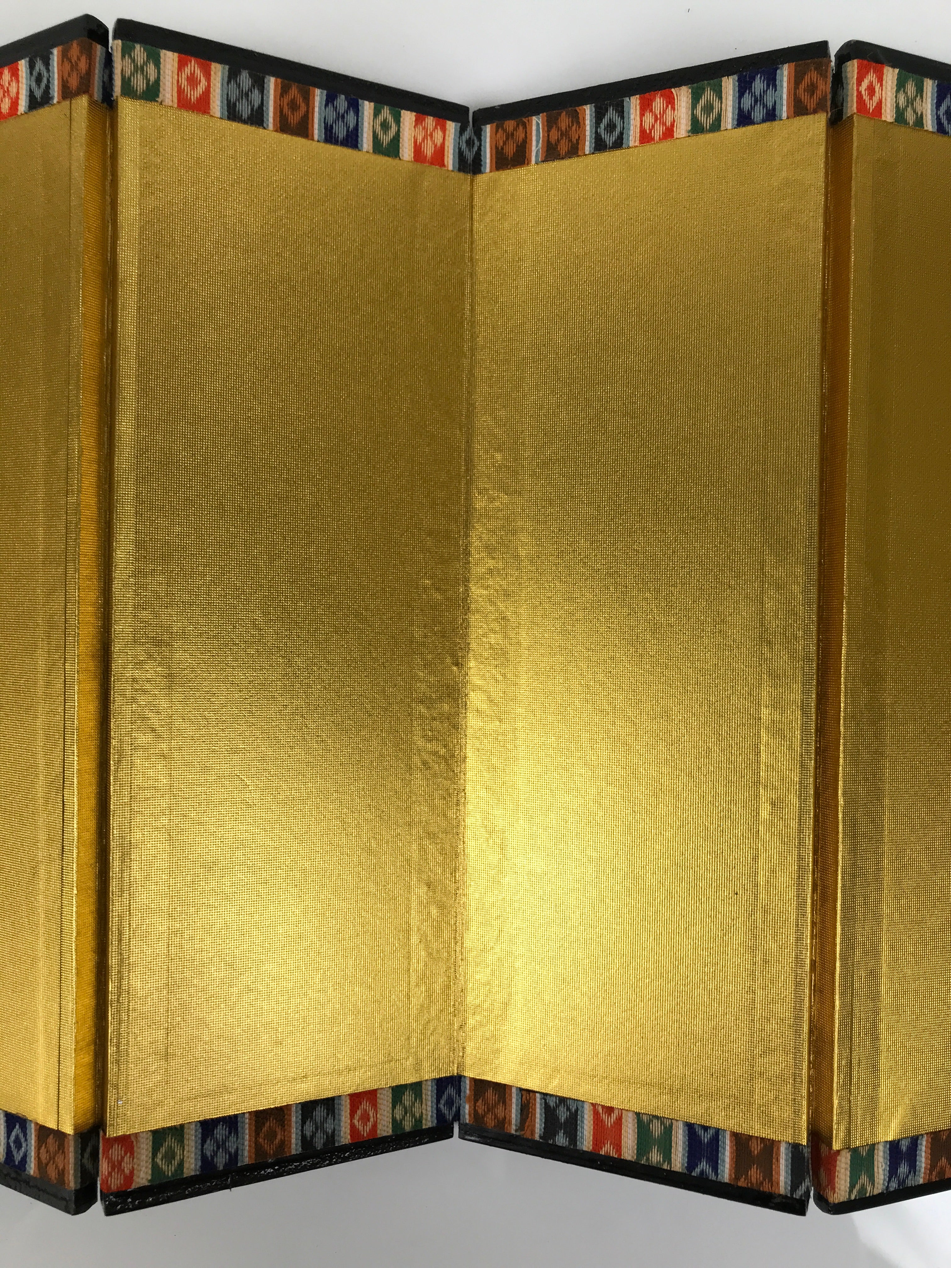 Japanese Gold Hina Doll Folding Screen Byobu Panel Display Vtg Furniture ID709-FB - Hina Doll Furniture-chidorivintage.com