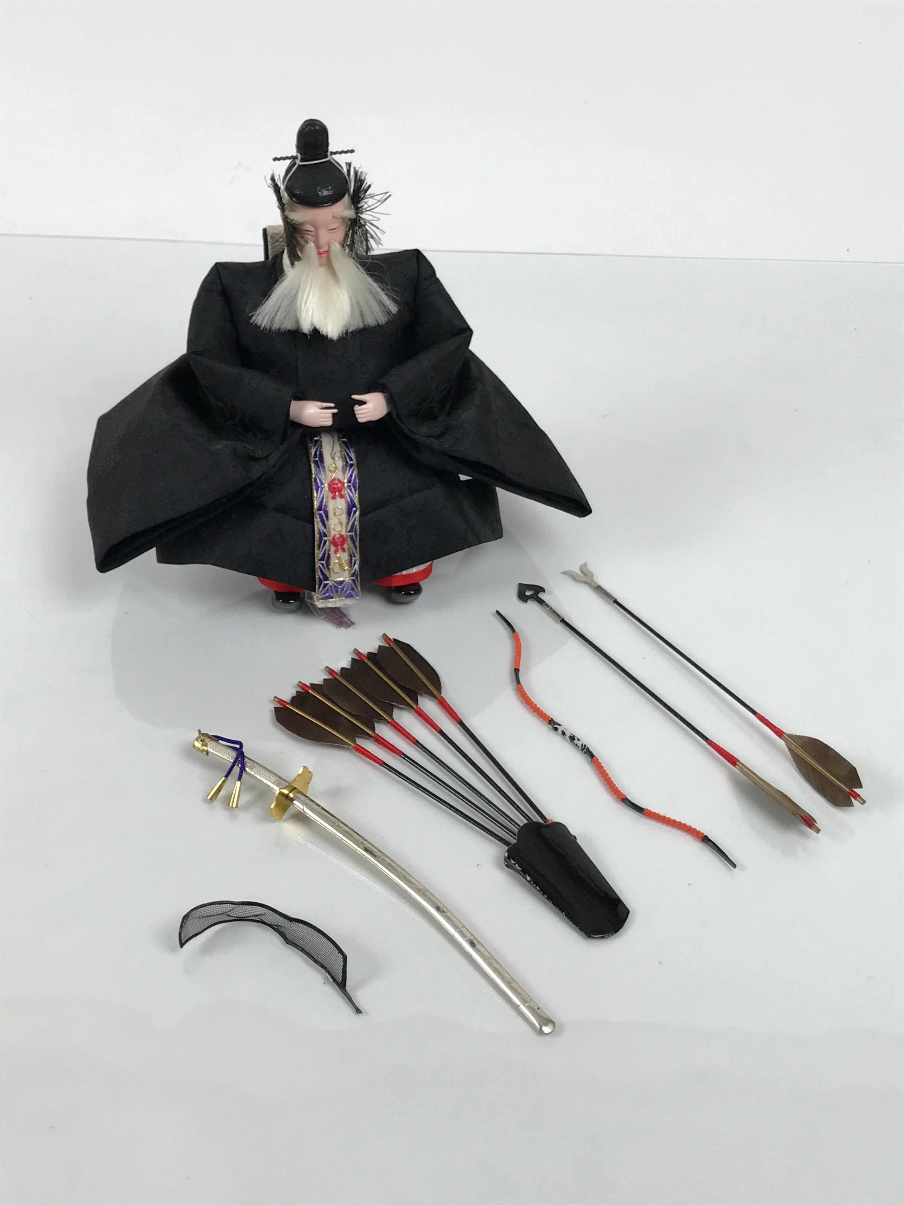 Japanese Zuishin Old Guard Hina Ningyo Doll Girls' Day Display Bow Arrow ID704-AD - Doll-chidorivintage.com