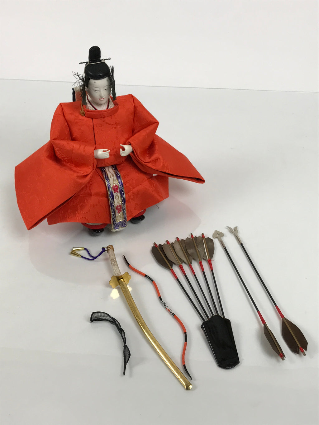Japanese Zuishin Young Guard Hina Ningyo Doll Girls' Day Display Bow Arrow ID705-AD - Doll-chidorivintage.com