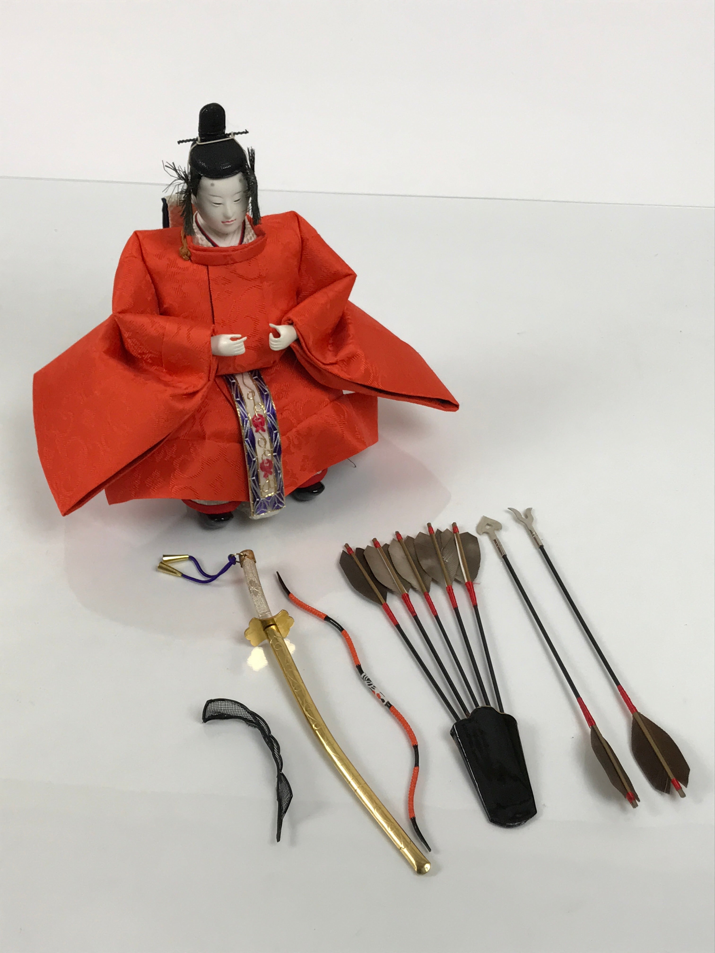 Japanese Zuishin Young Guard Hina Ningyo Doll Girls' Day Display Bow Arrow ID705-AD - Doll-chidorivintage.com