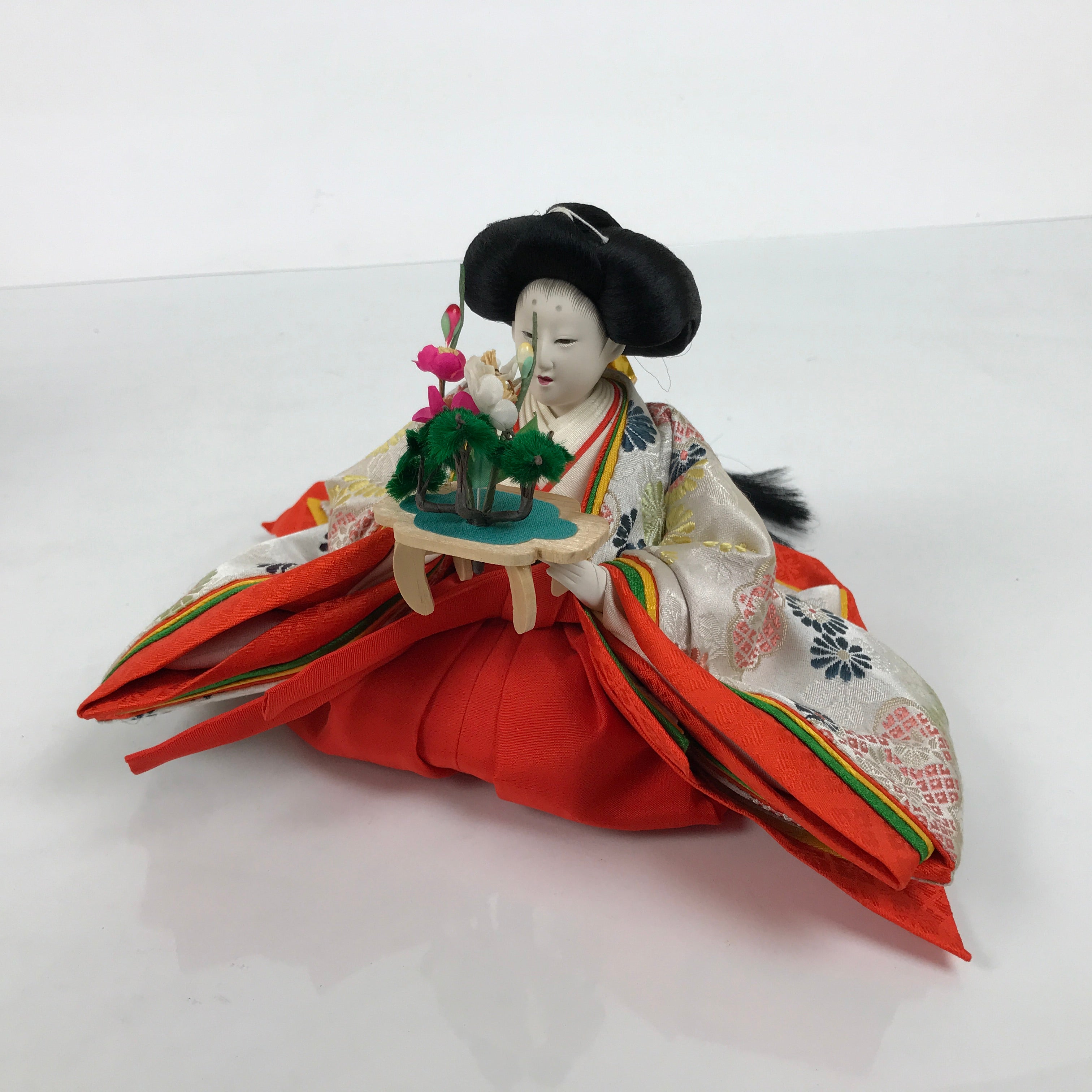 Japanese Sanninkanjo Court Lady Hina Ningyo Doll Girls' Day Display Bonsai ID708-AD - Doll-chidorivintage.com