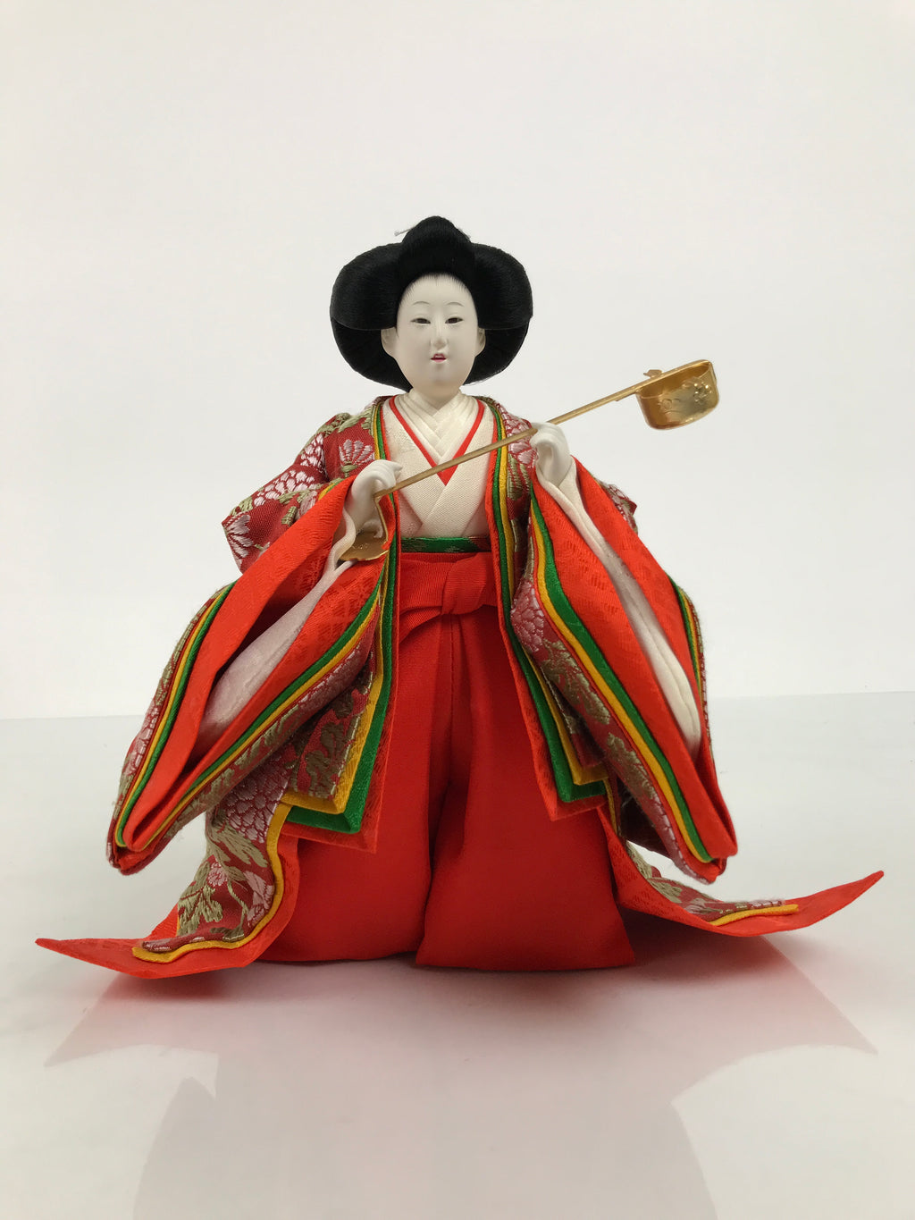 Japanese Sanninkanjo Court Lady Hina Ningyo Doll Girls' Day Display Kettle ID707-AD - Doll-chidorivintage.com