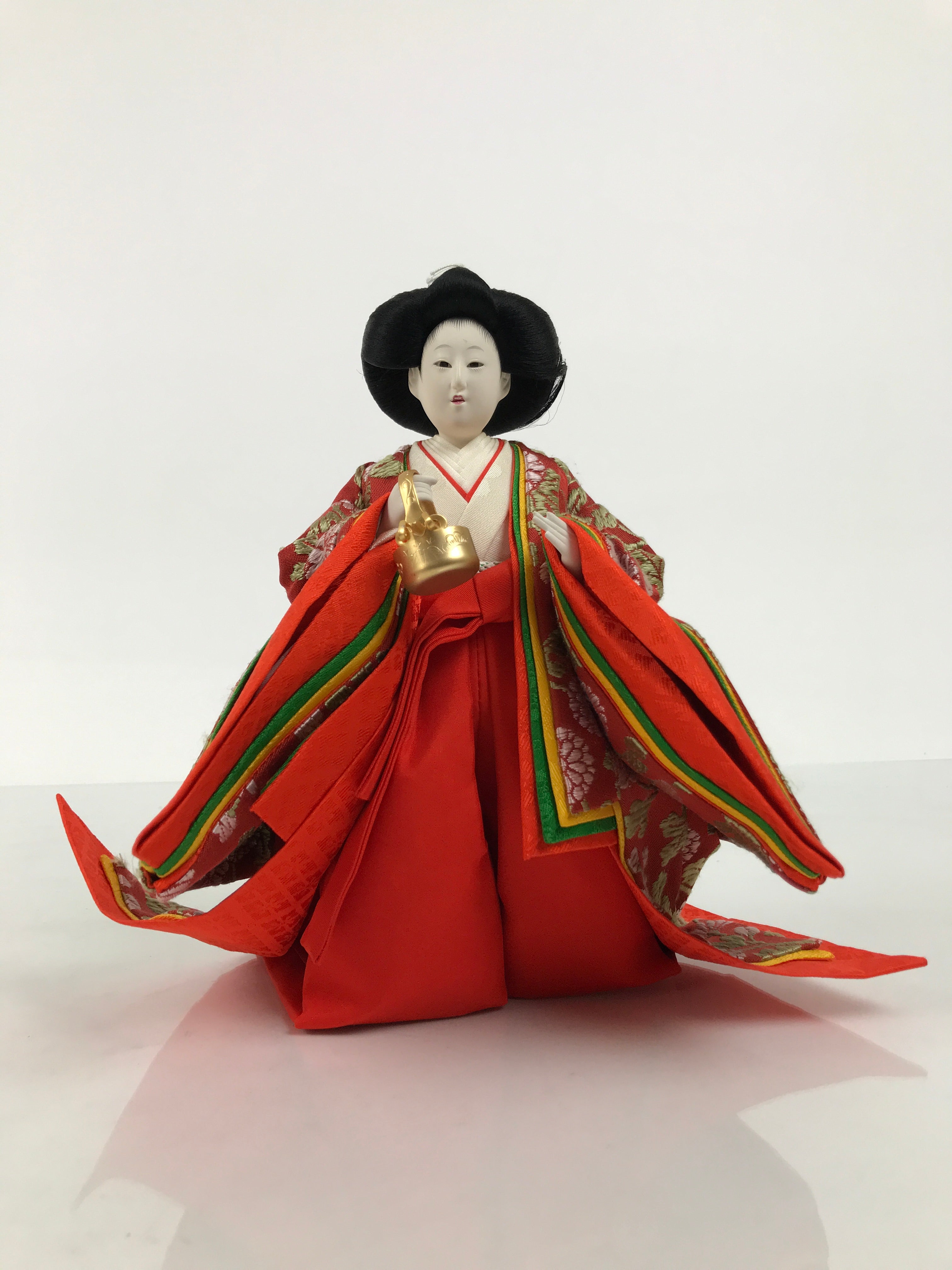 Japanese Sanninkanjo Court Lady Hina Ningyo Doll Girls' Day Display Kettle ID706-AD - Doll-chidorivintage.com