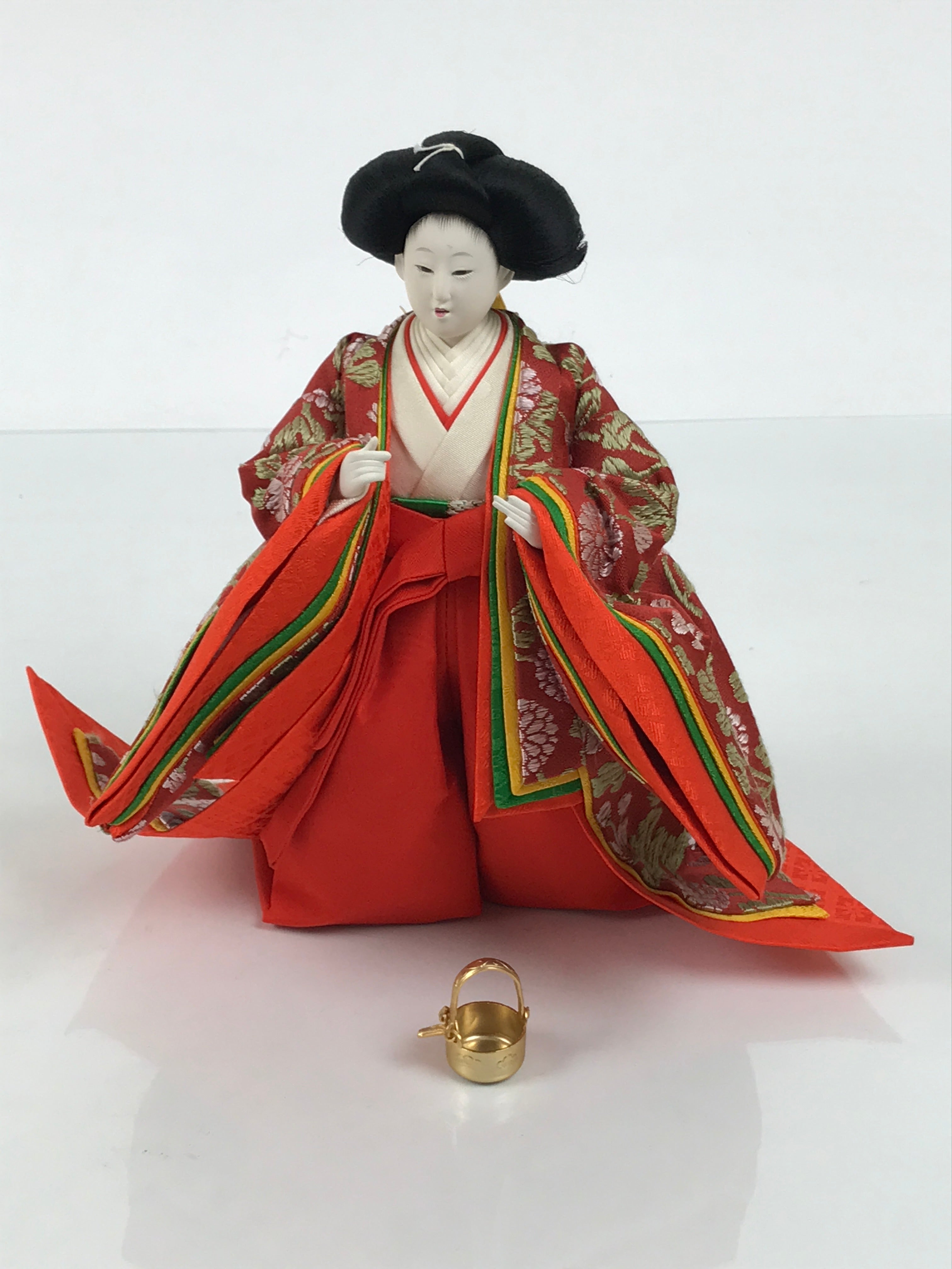 Japanese Sanninkanjo Court Lady Hina Ningyo Doll Girls' Day Display Kettle ID706-AD - Doll-chidorivintage.com