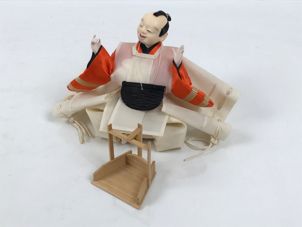 Japanese Shichou Man Servant Hina Ningyo Doll Girls' Day Display Dustpan ID702-AD - Doll-chidorivintage.com