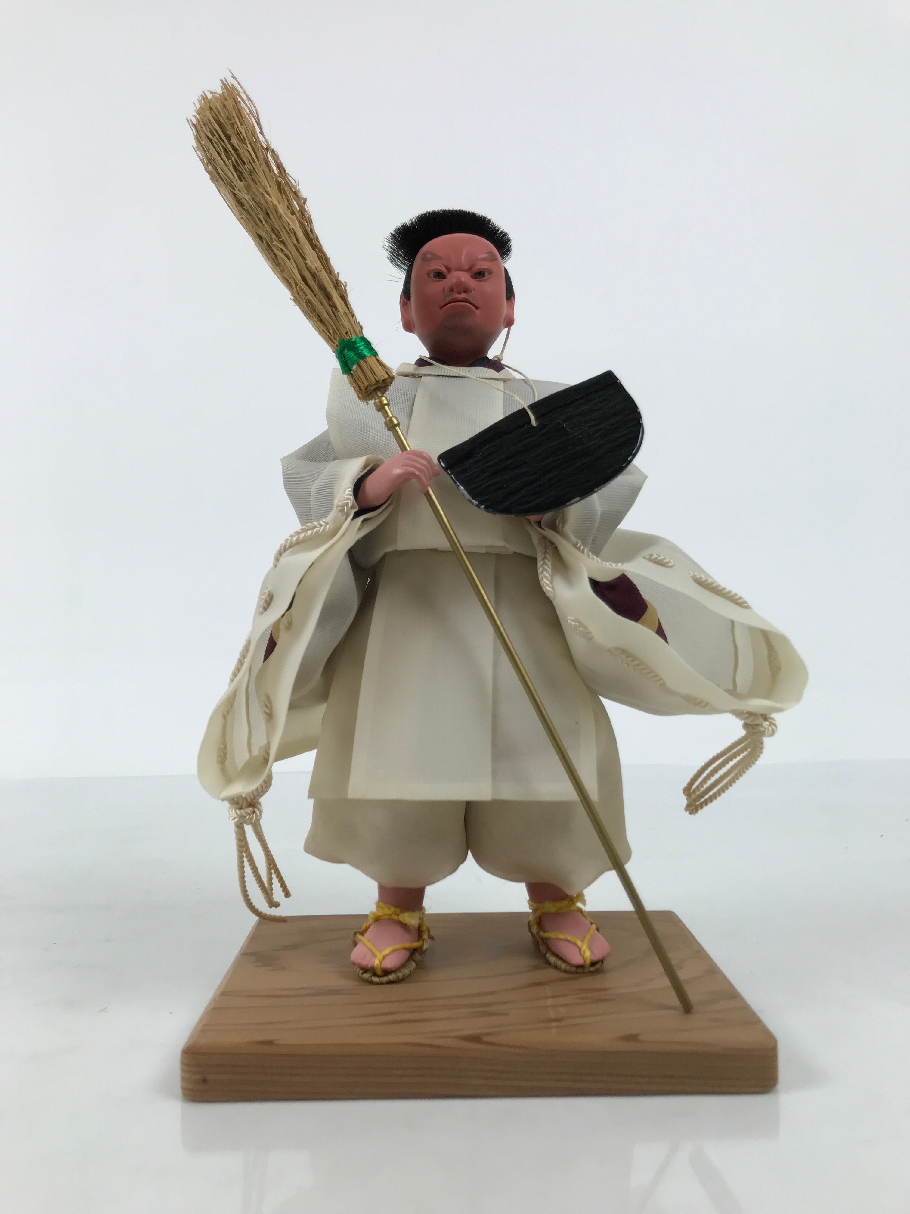 Japanese Shichou Man Servant Hina Ningyo Doll Vtg Girls' Day Display Broom ID701-AD - Doll-chidorivintage.com