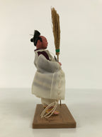 Japanese Shichou Man Servant Hina Ningyo Doll Vtg Girls' Day Display Broom ID701-AD - Doll-chidorivintage.com