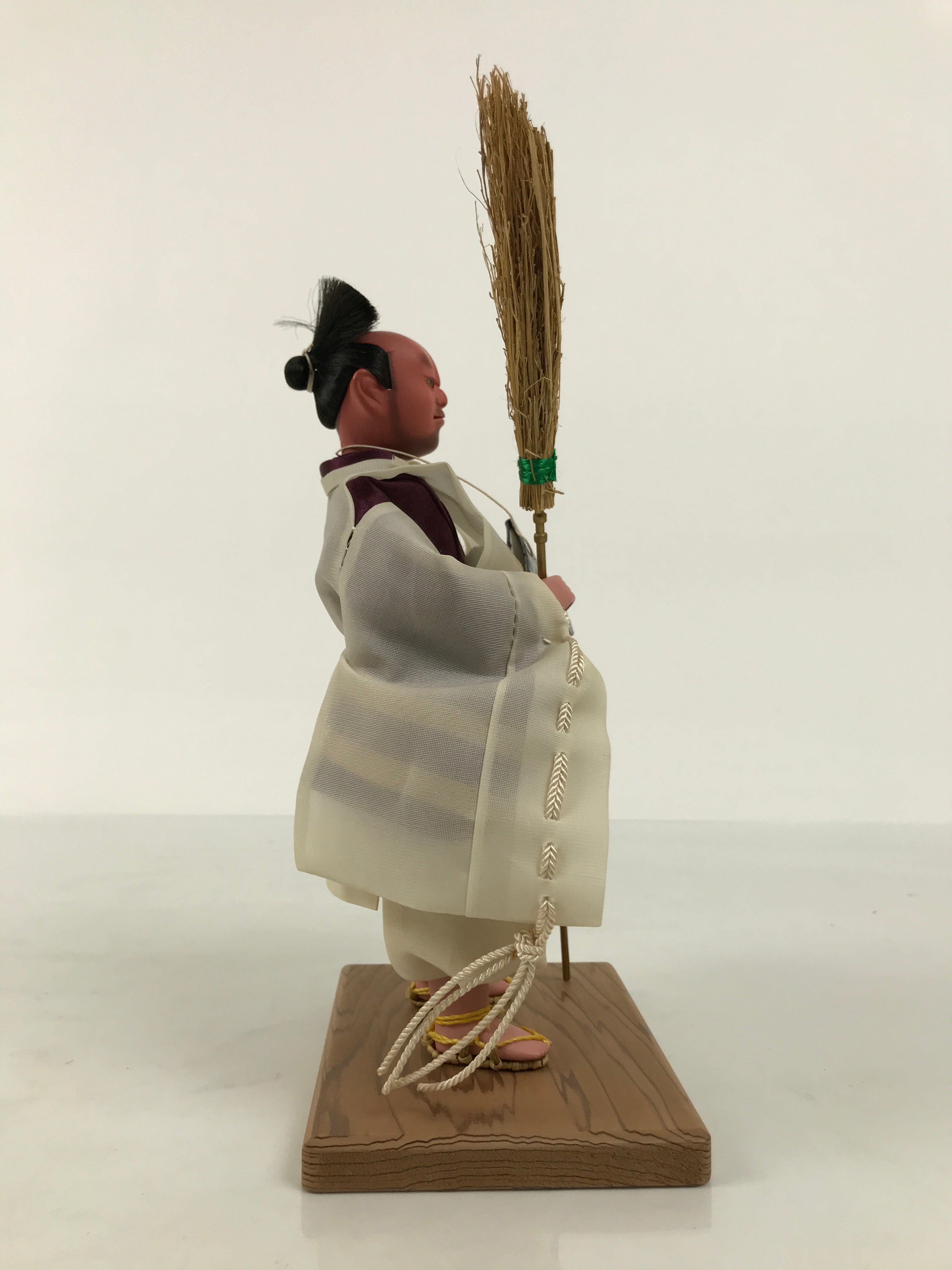 Japanese Shichou Man Servant Hina Ningyo Doll Vtg Girls' Day Display Broom ID701-AD - Doll-chidorivintage.com