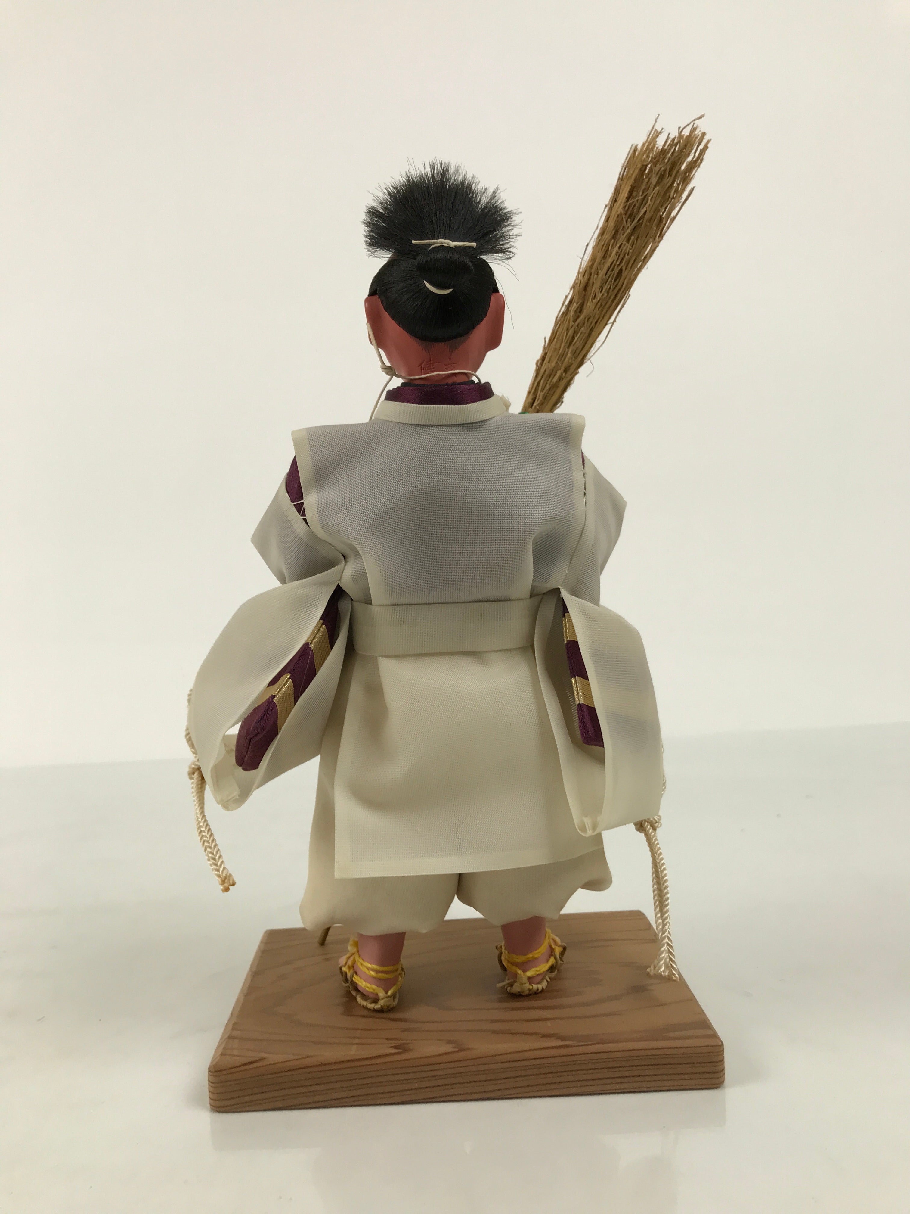 Japanese Shichou Man Servant Hina Ningyo Doll Vtg Girls' Day Display Broom ID701-AD - Doll-chidorivintage.com