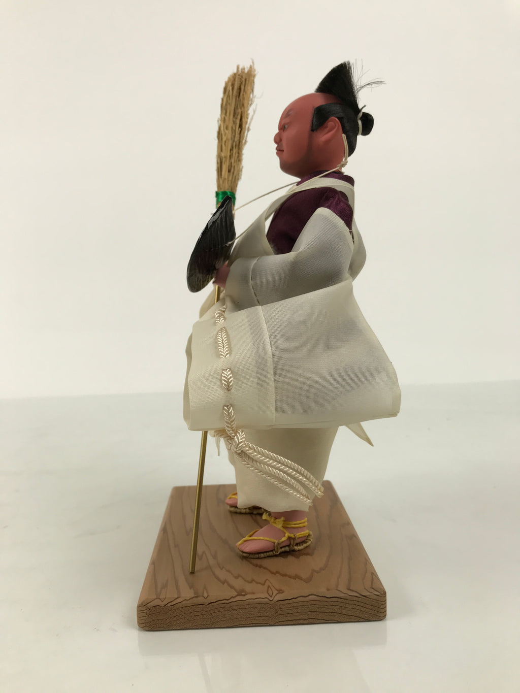 Japanese Shichou Man Servant Hina Ningyo Doll Vtg Girls' Day Display Broom ID701-AD - Doll-chidorivintage.com