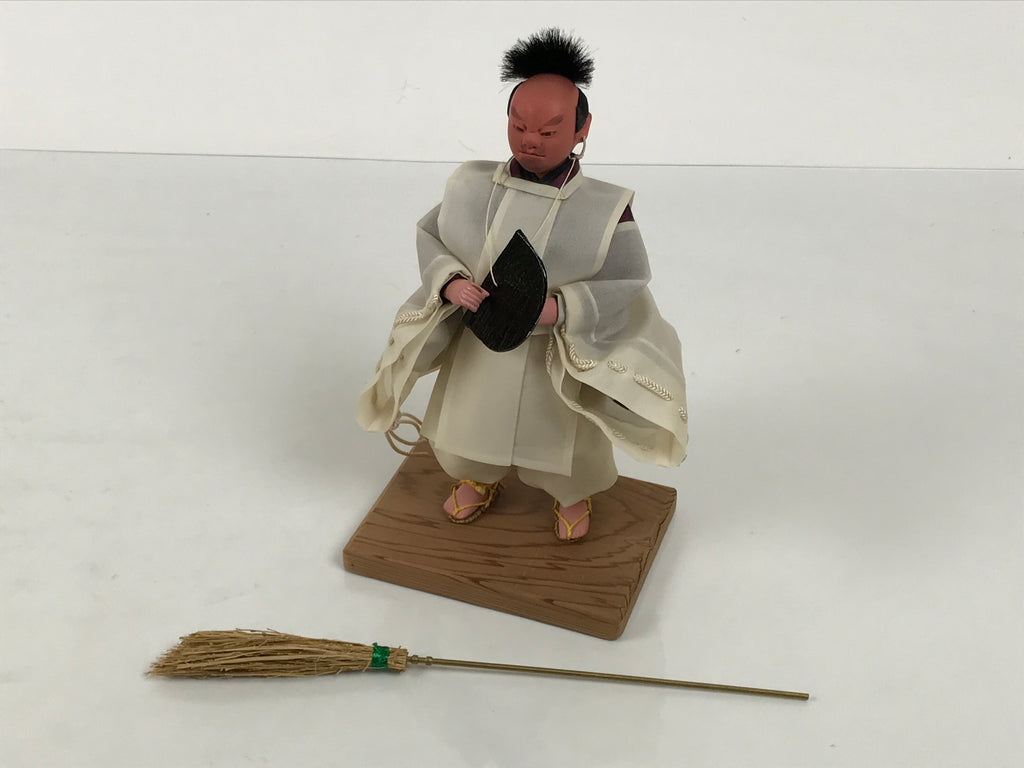 Japanese Shichou Man Servant Hina Ningyo Doll Vtg Girls' Day Display Broom ID701-AD - Doll-chidorivintage.com