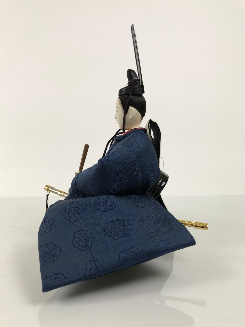 Japanese Prince Hina Ningyo Doll Girls' Day Ohinasama Matsuri Blue Silk ID699-AD - Doll-chidorivintage.com