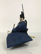 Japanese Prince Hina Ningyo Doll Girls' Day Ohinasama Matsuri Blue Silk ID699-AD - Doll-chidorivintage.com