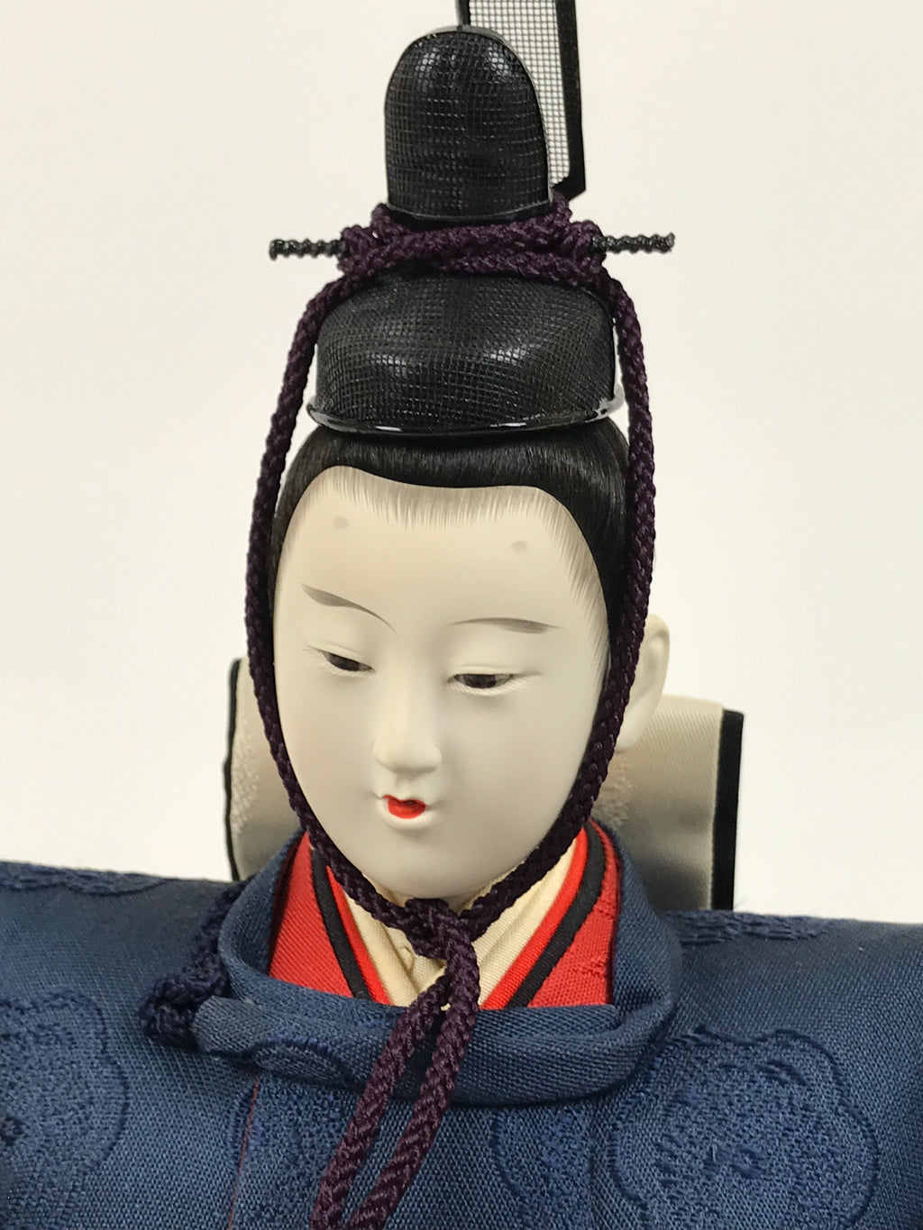 Japanese Prince Hina Ningyo Doll Girls' Day Ohinasama Matsuri Blue Silk ID699-AD - Doll-chidorivintage.com