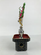 Japanese Lacquer Wood Sanpo Hina Doll Furniture Vtg Flower Vases Black Red ID718-FB - Hina Doll Furniture-chidorivintage.com