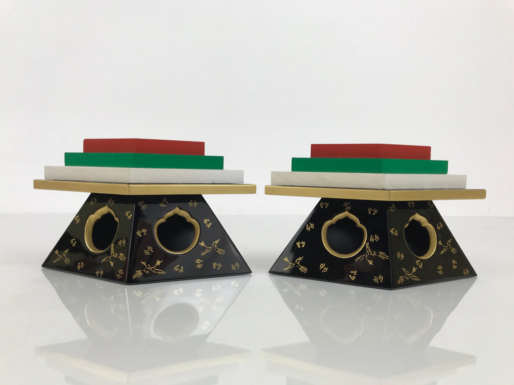 Japanese Lacquer Wood Hishidai Mochi Rice Cake Stands Hina Doll Furniture ID717-FB - Hina Doll Furniture-chidorivintage.com