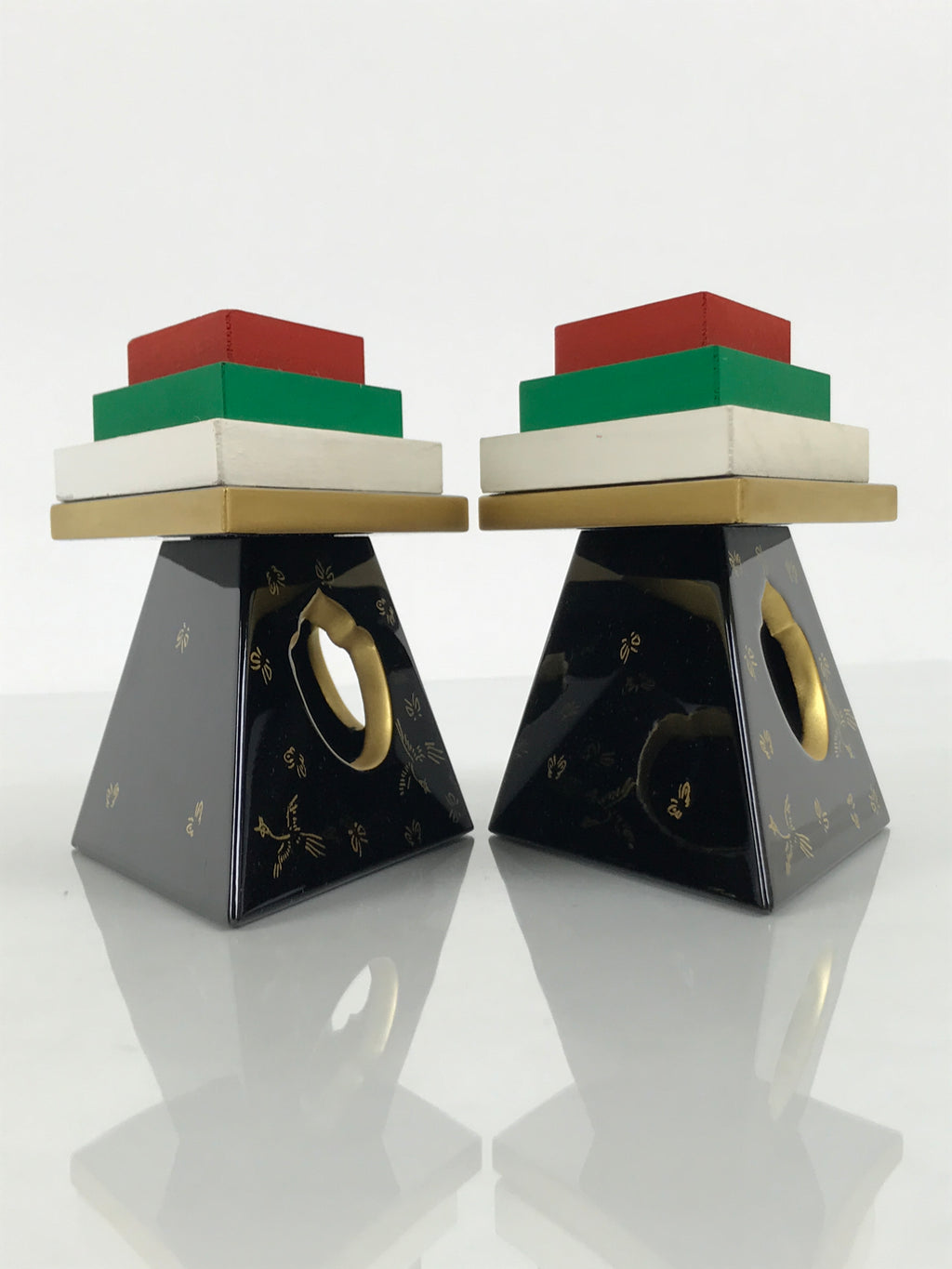 Japanese Lacquer Wood Hishidai Mochi Rice Cake Stands Hina Doll Furniture ID717-FB - Hina Doll Furniture-chidorivintage.com