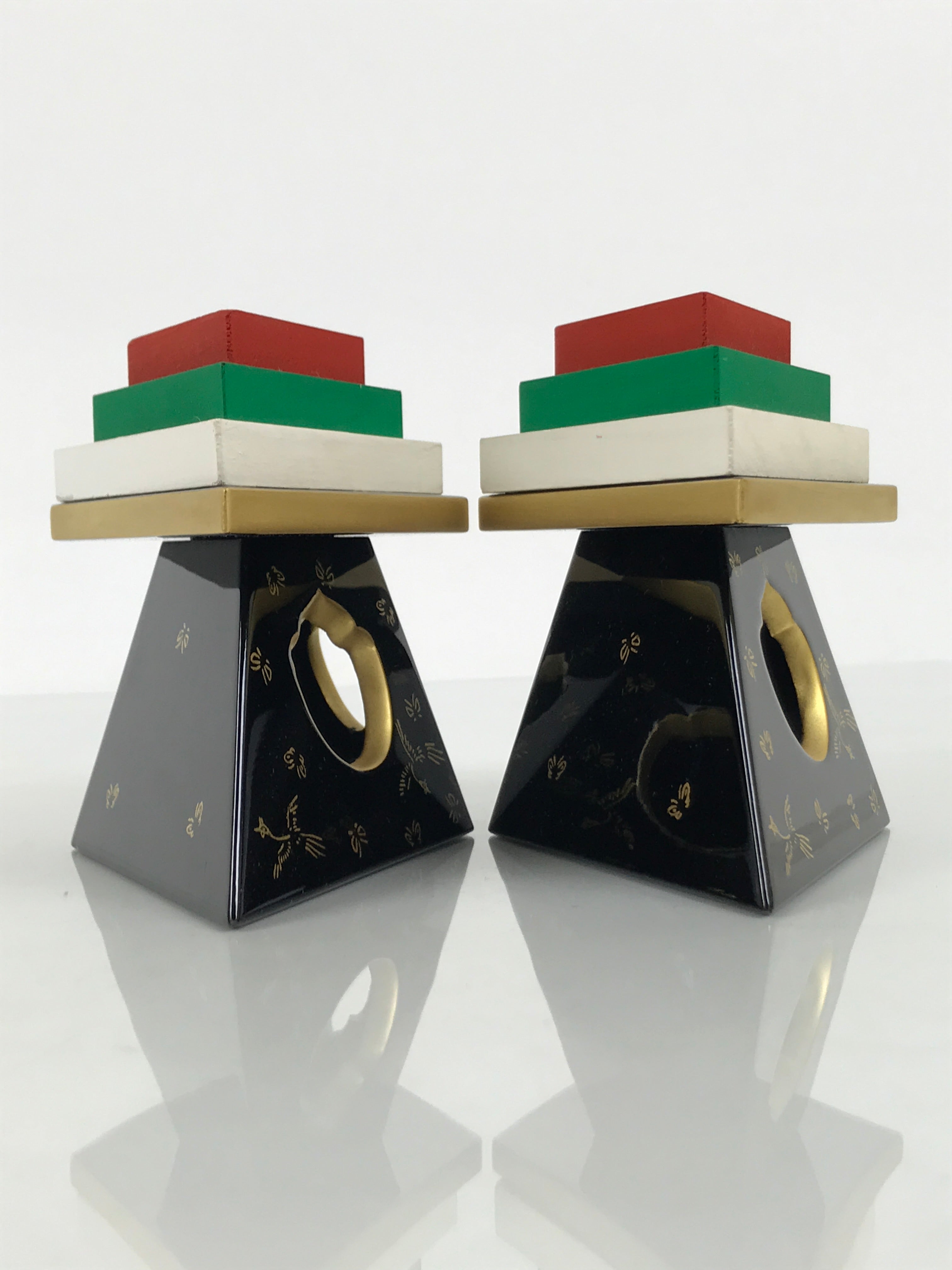 Japanese Lacquer Wood Hishidai Mochi Rice Cake Stands Hina Doll Furniture ID717-FB - Hina Doll Furniture-chidorivintage.com