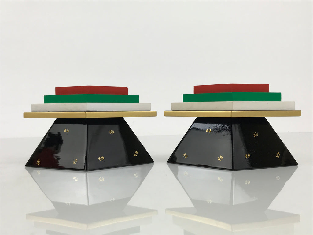 Japanese Lacquer Wood Hishidai Mochi Rice Cake Stands Hina Doll Furniture ID717-FB - Hina Doll Furniture-chidorivintage.com