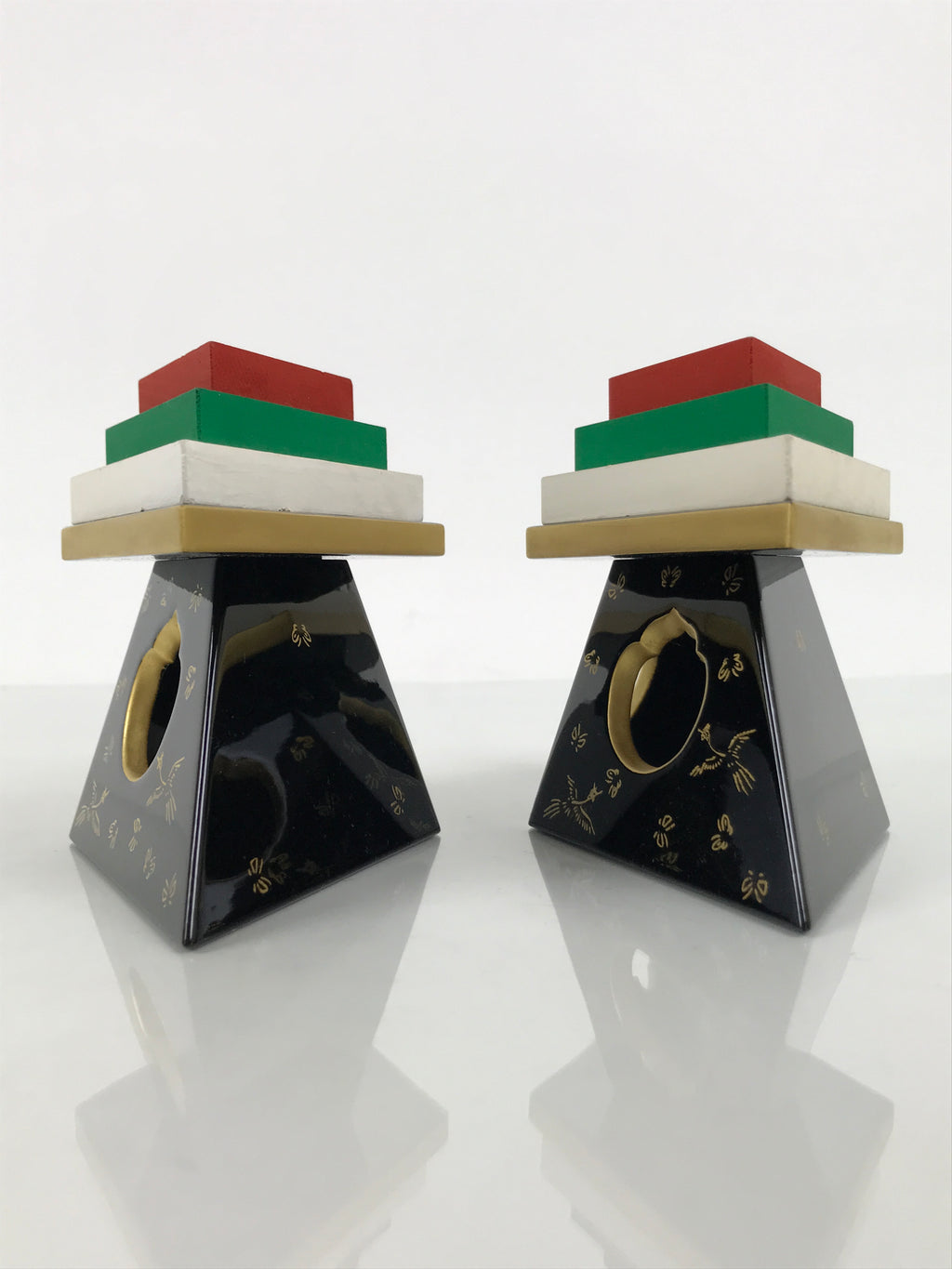 Japanese Lacquer Wood Hishidai Mochi Rice Cake Stands Hina Doll Furniture ID717-FB - Hina Doll Furniture-chidorivintage.com