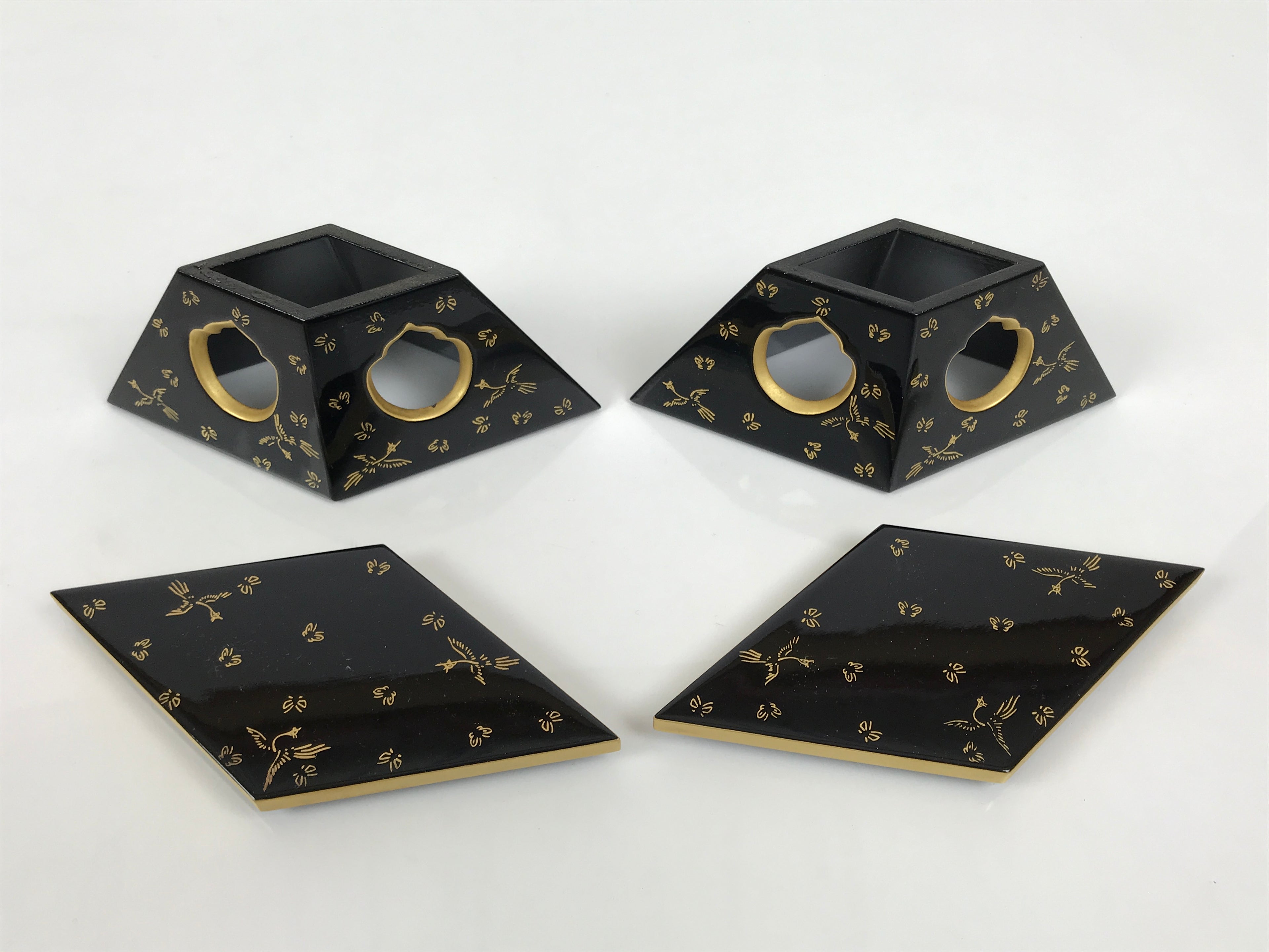 Japanese Lacquer Wood Hishidai Mochi Rice Cake Stands Hina Doll Furniture ID717-FB - Hina Doll Furniture-chidorivintage.com