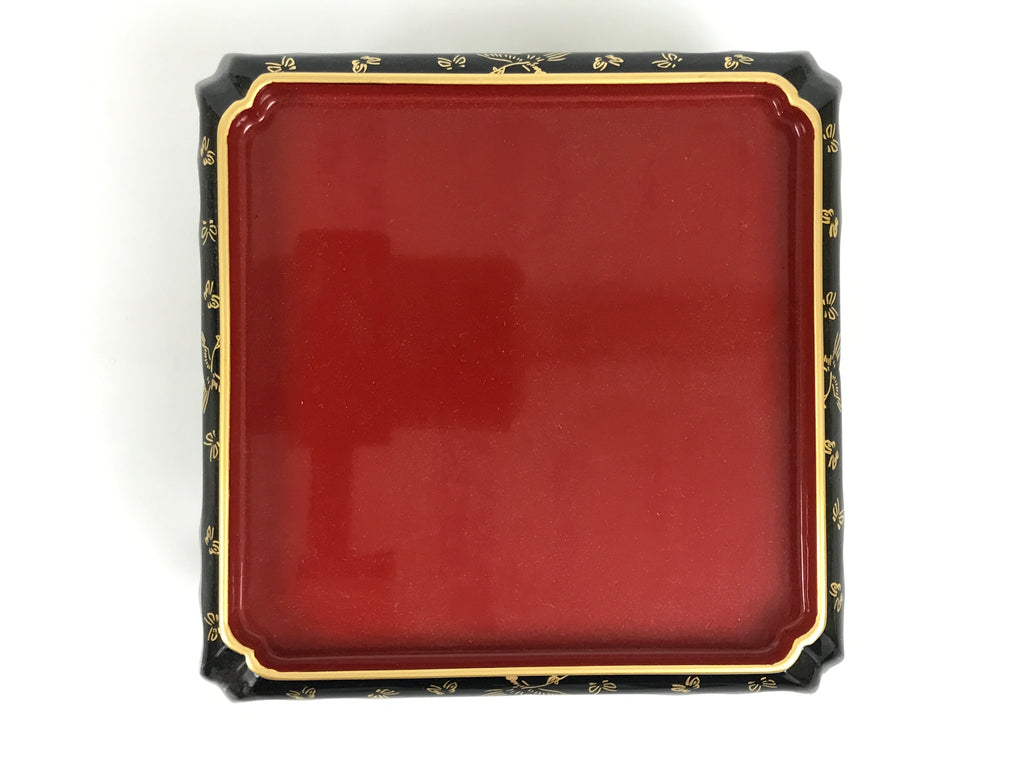 Japanese Lacquer Wood Ozen Tray Meal Set Hina Doll Furniture Vtg Black Red ID719-FB - Hina Doll Furniture-chidorivintage.com
