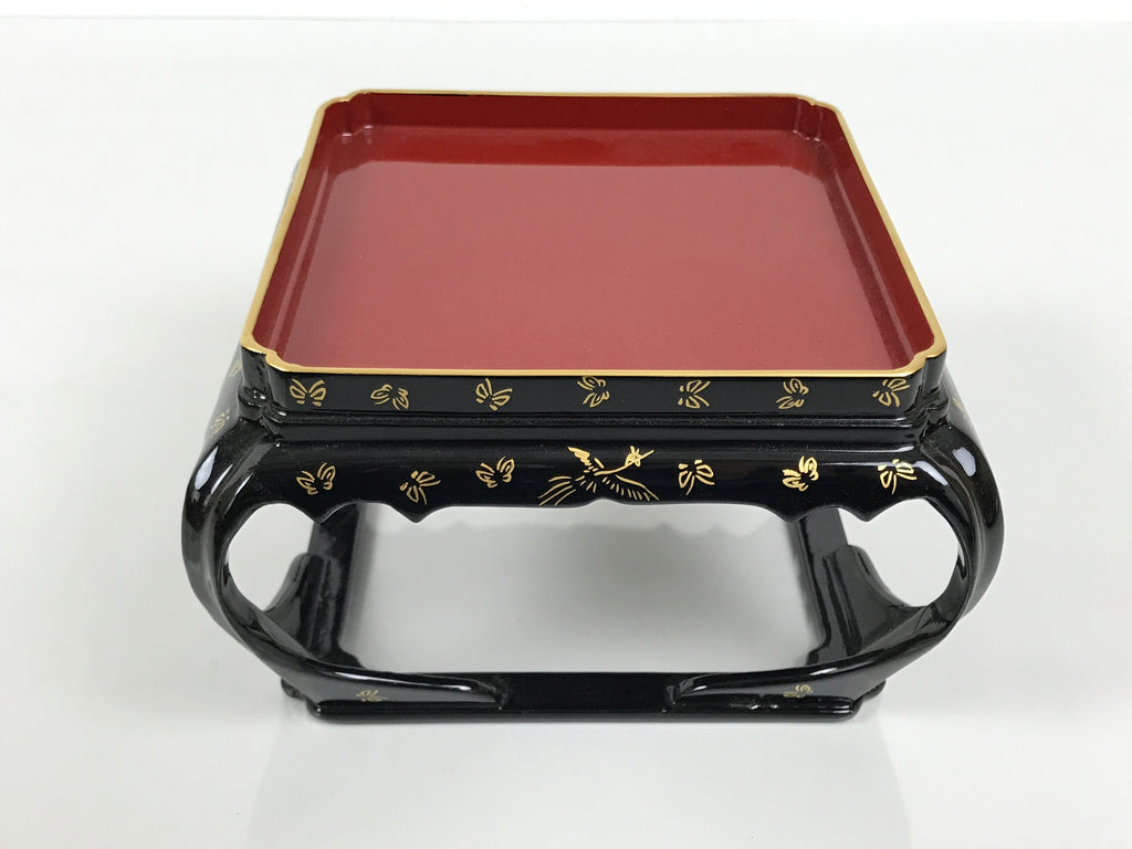 Japanese Lacquer Wood Ozen Tray Meal Set Hina Doll Furniture Vtg Black Red ID719-FB - Hina Doll Furniture-chidorivintage.com