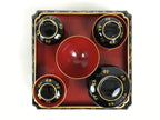 Japanese Lacquer Wood Ozen Tray Meal Set Hina Doll Furniture Vtg Black Red ID720-FB - Hina Doll Furniture-chidorivintage.com