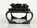 Japanese Lacquer Wood Ozen Tray Meal Set Hina Doll Furniture Vtg Black Red ID720-FB - Hina Doll Furniture-chidorivintage.com