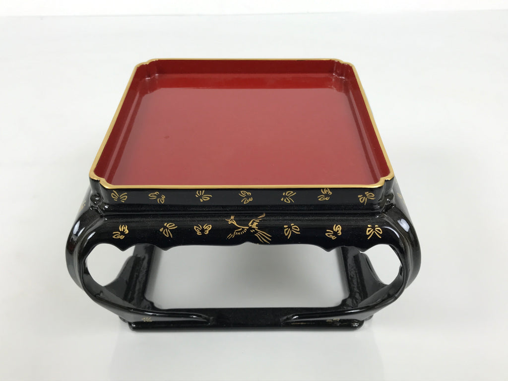 Japanese Lacquer Wood Ozen Tray Meal Set Hina Doll Furniture Vtg Black Red ID720-FB - Hina Doll Furniture-chidorivintage.com
