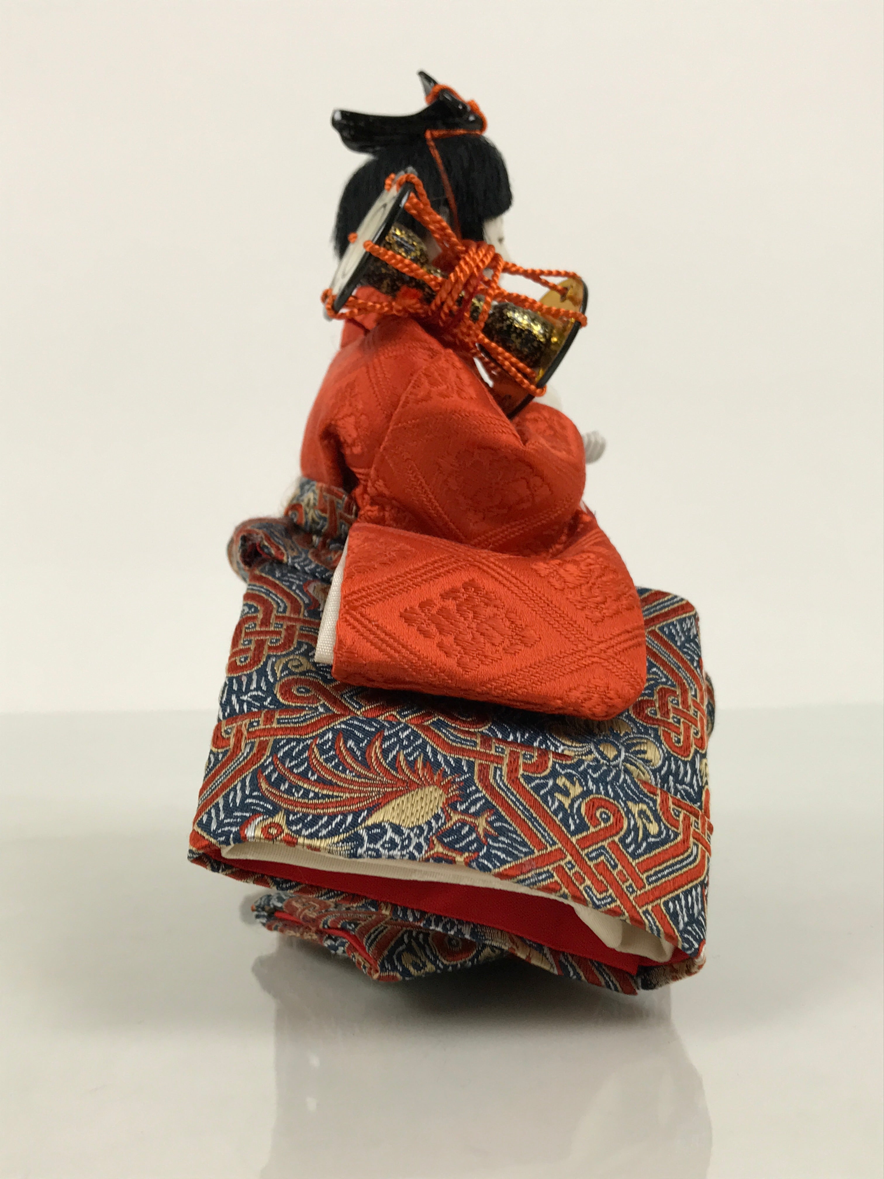 Japanese Goninbayashi Court Musician Hina Ningyo Doll Vtg Girls' Day Drum ID711-AD - Doll-chidorivintage.com